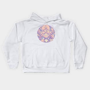 Retro Blend Skull Circle of Humanity Kids Hoodie